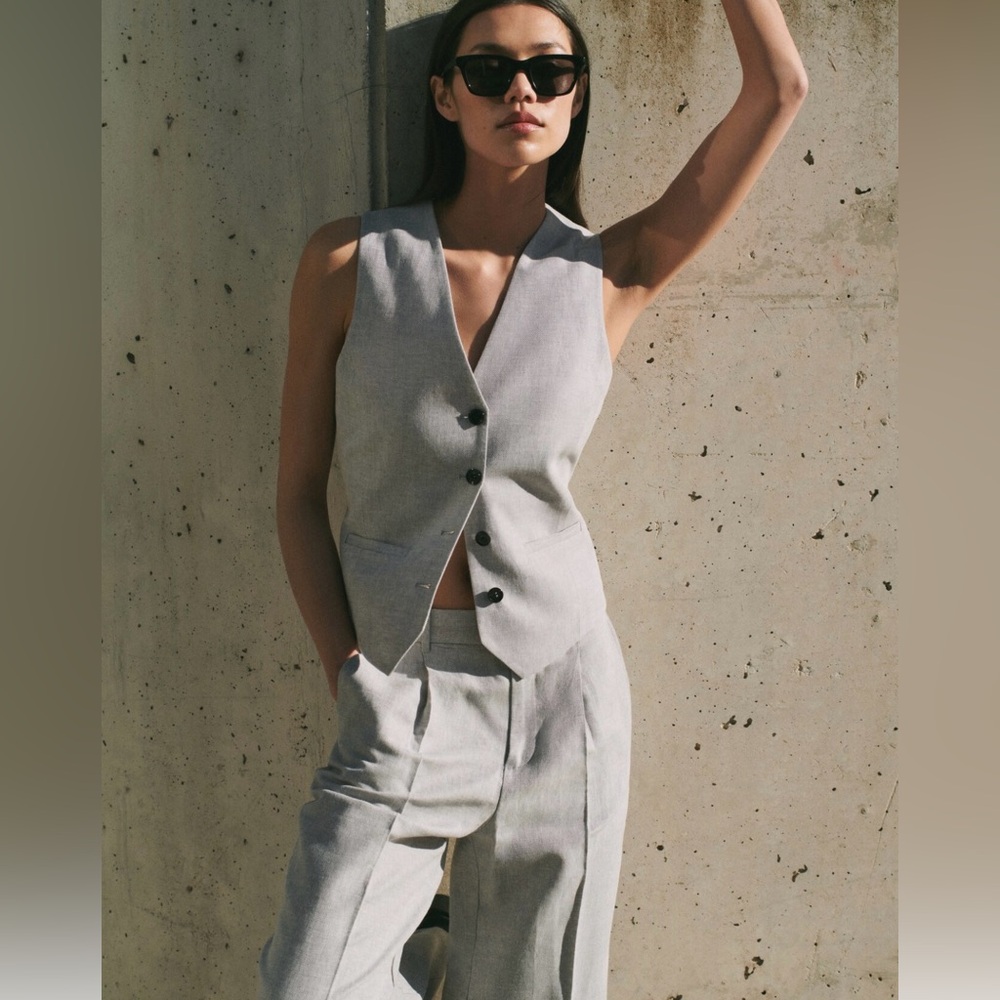 Mango Vest Pantsuit Set